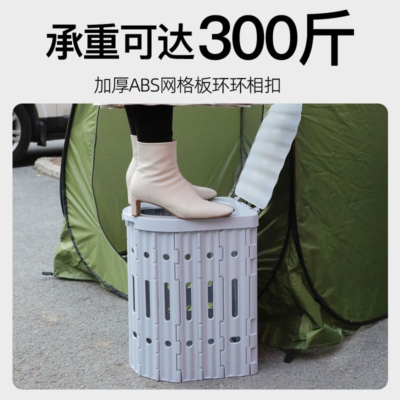 휴대용접이식변기 높은 좌변기 캠핑용 화장실 그레이 캠핑 그레이 41cm - 상세 이미지 5