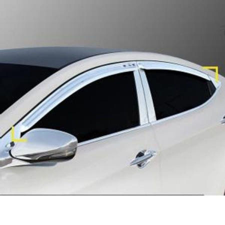 아반떼MD차량용품 아반떼MD 썬바이저 크롬 선바이저 윈도우 빗물받이 A