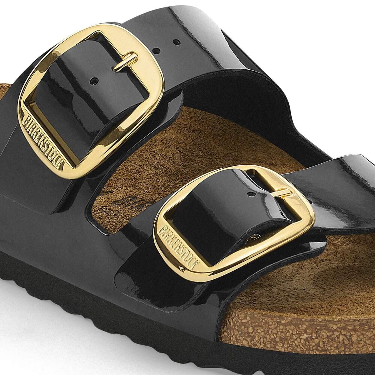 버켄스탁 애리조나 빅 버클 버코 플로어 페이턴트 샌들 1027903/1027918 PATENT BLACK/GOLD - 상세 이미지 5