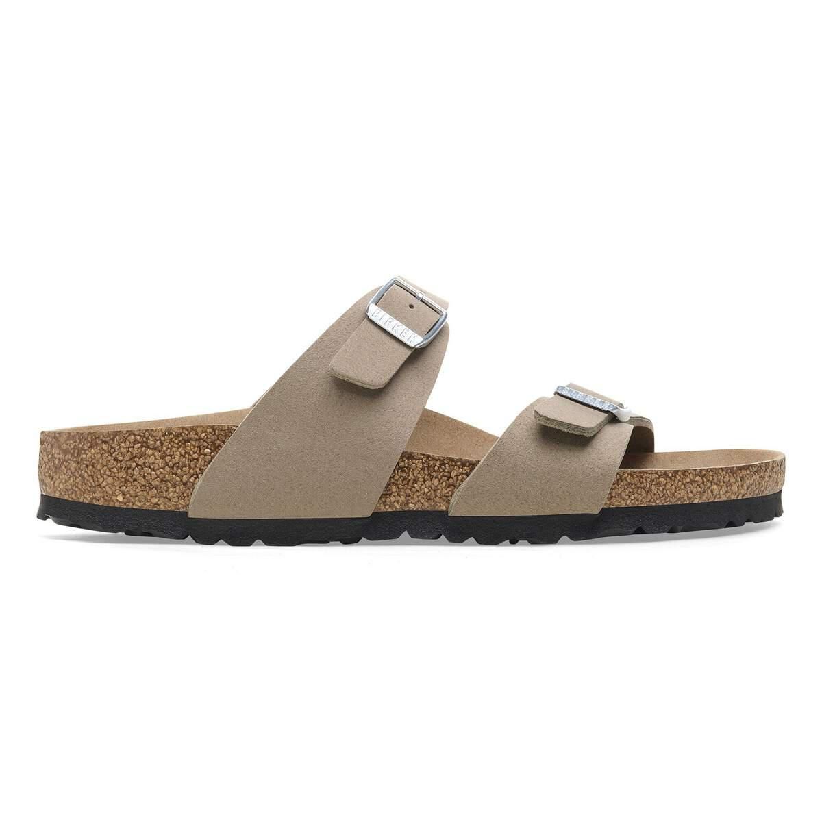버켄스탁 비건 스트랩 샌들 Sydney BS Synthetik 1026664/1026700 SOFT BIRKI VEGAN GRAY TAUPE - 메인 이미지