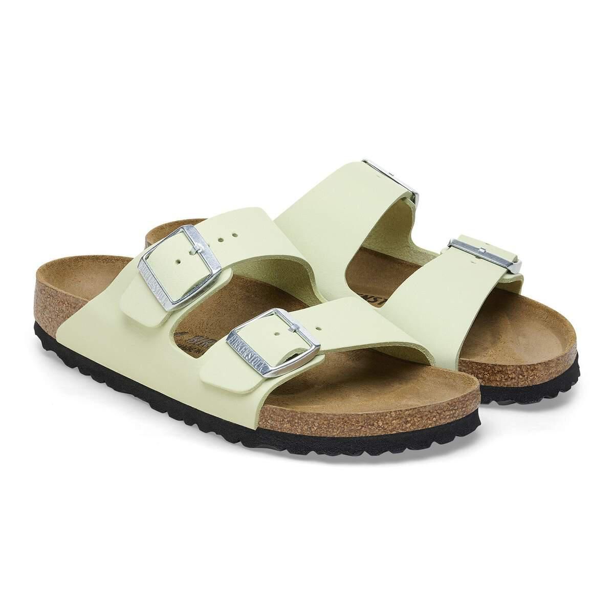 버켄스탁 아리조나 누벅 가죽 스트랩 샌들 1026687/1026710 FADED LIME - 상세 이미지 4