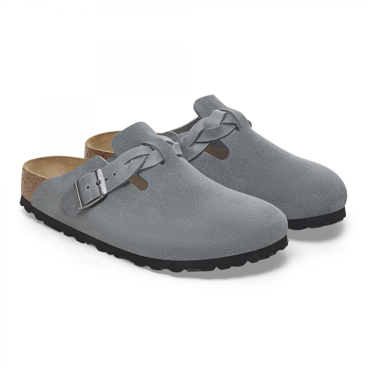 버켄스탁 프리미엄 스웨이드 브레이드 뮬 Boston 1029114/1029086 BASALT GRAY 이미지 7