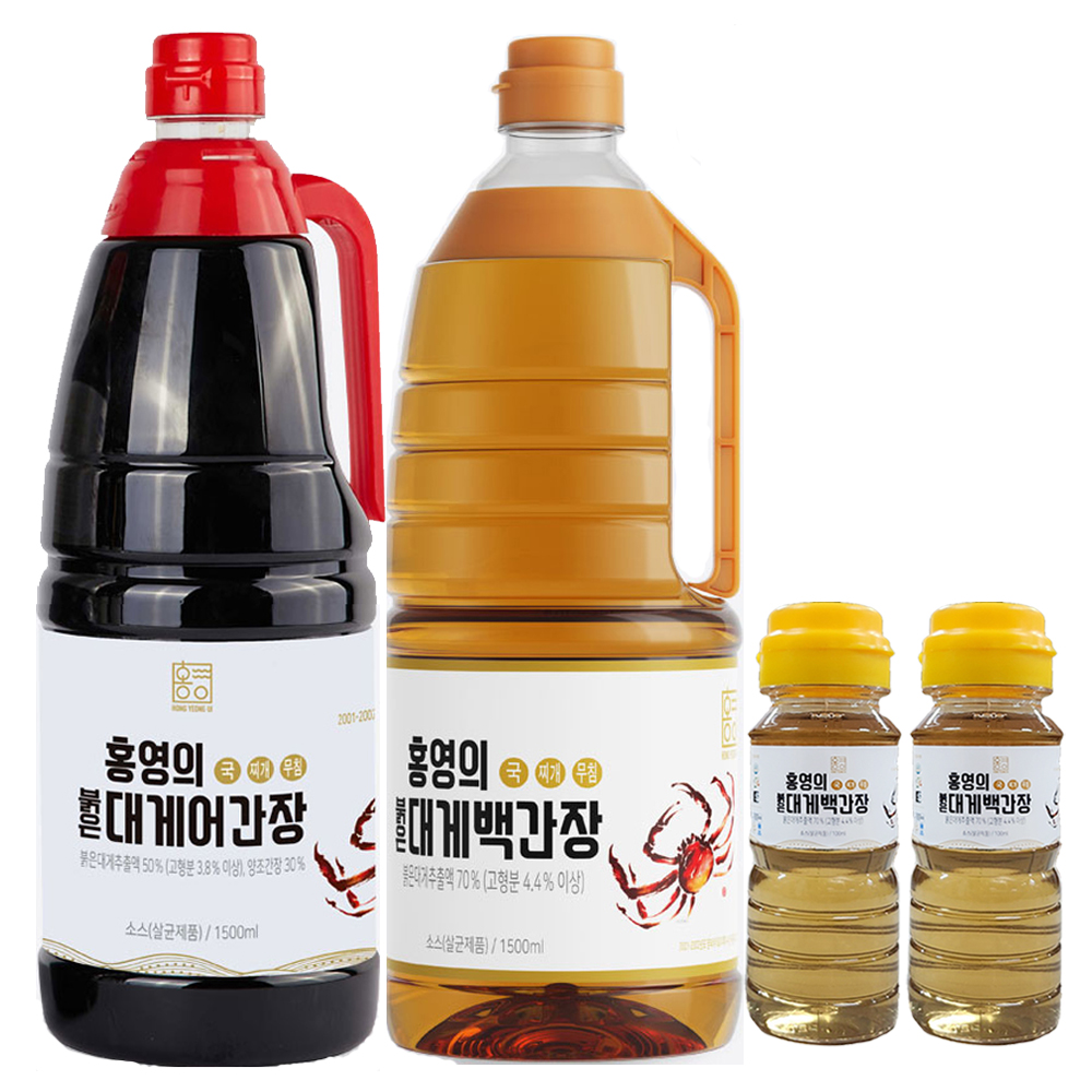 영덕 홍영의 어간장 붉은대게 맑고 투명한 백간장1.5L/100mlx2 - 상품 이미지