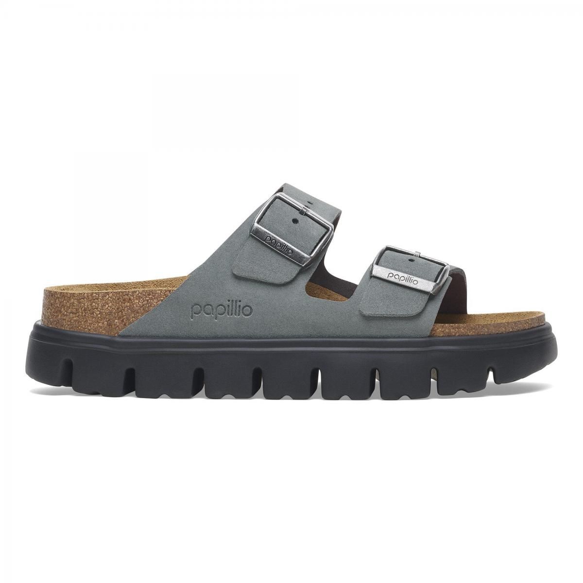 파필리오 스웨이드 플랫폼 벨크로 스트랩 샌들 1029150 BASALT GRAY/ BLACK - 메인 이미지