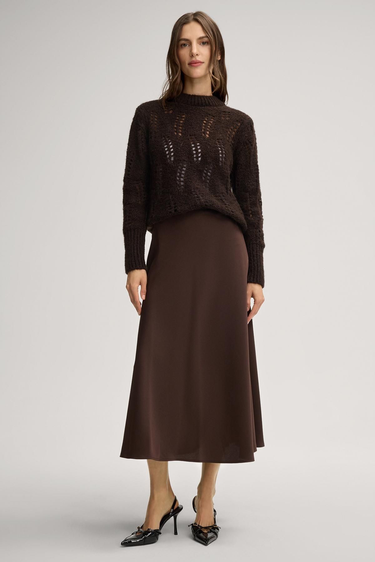 윱 다크 브라운 A라인 롱 스커트 30048660-10020175-201 ONE COLOR - 상세 이미지 3