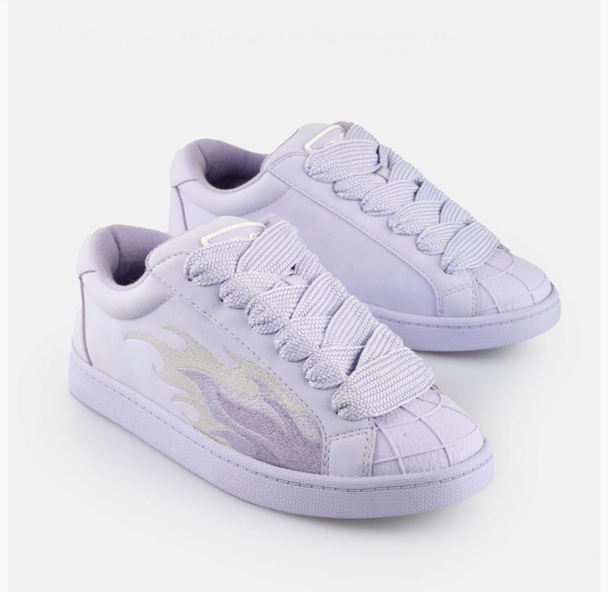 버팔로 비건 라벤더 로우탑 스니커즈 Liberty 02386109 GRAU/LILA/SILBER - 상세 이미지 3