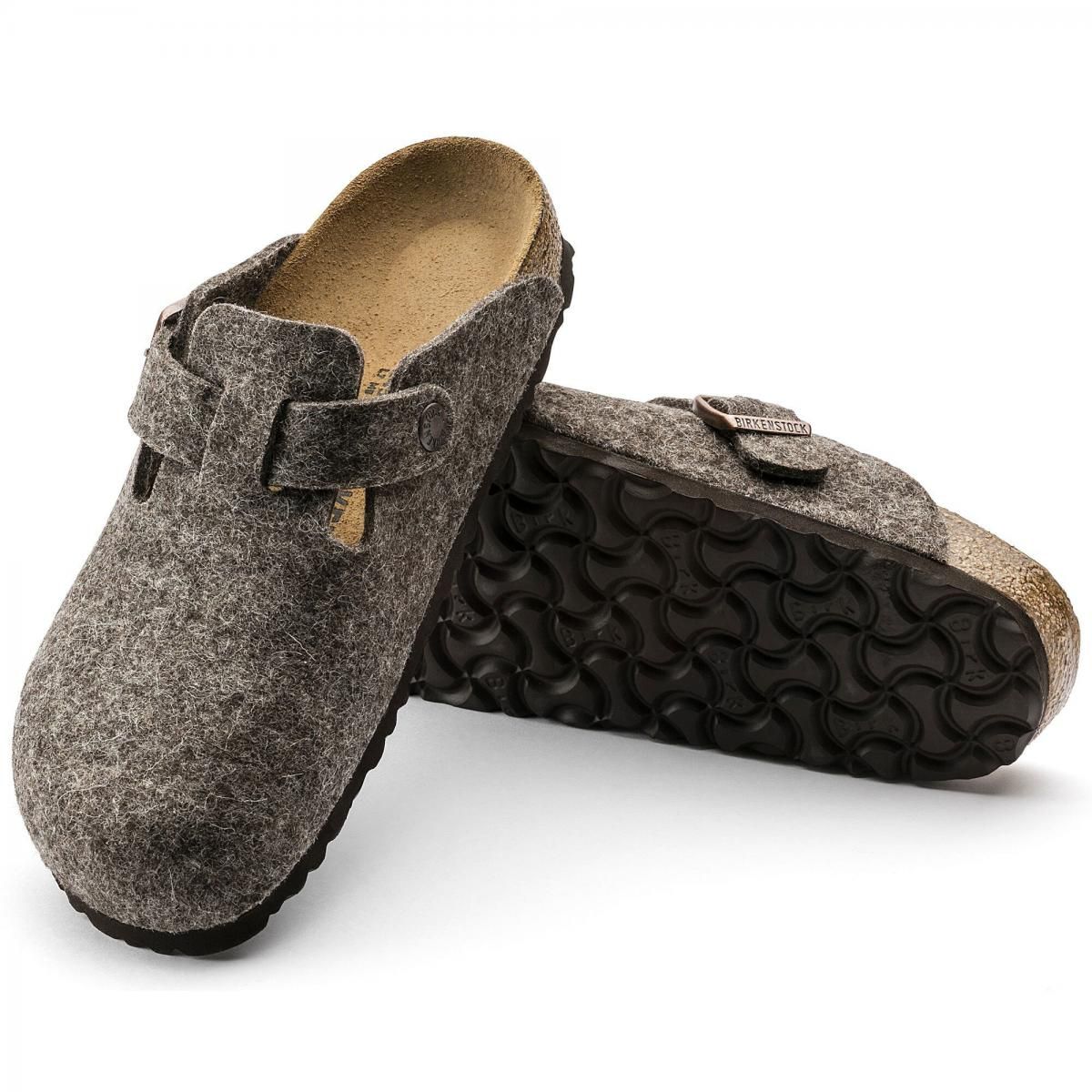 버켄스탁 프리미엄 울펠트 스트랩 클로그 슬리퍼 Boston Wool 0160581/0160583 CACAO - 상세 이미지 5