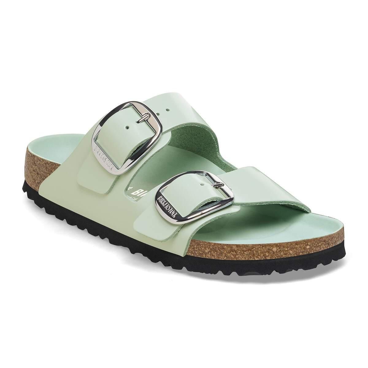 버켄스탁 빅버클 내추럴레더 페이턴트 스트랩 샌들 1026489/1026495 HIGH-SHINE SURF GREEN - 상세 이미지 2