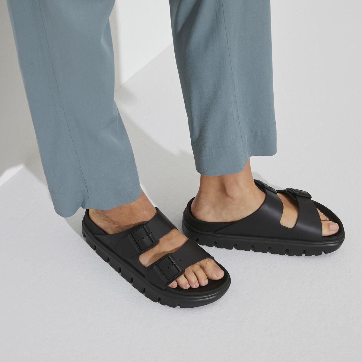 파필리오 청키 플랫폼 내추럴레더 스트랩샌들 Arizona 1024565 SCHWARZ - 상세 이미지 4