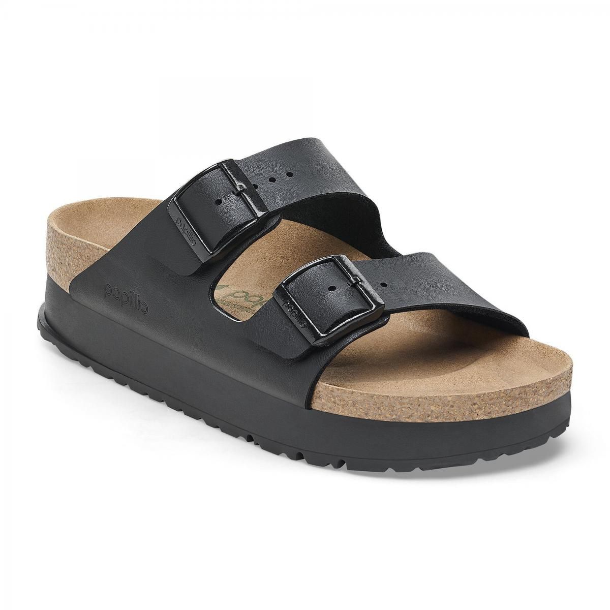 파필리오 플랫폼 비건 스트랩 샌들 Arizona PAP Flex BirkoFlor 1027395 SCHWARZ - 상세 이미지 2