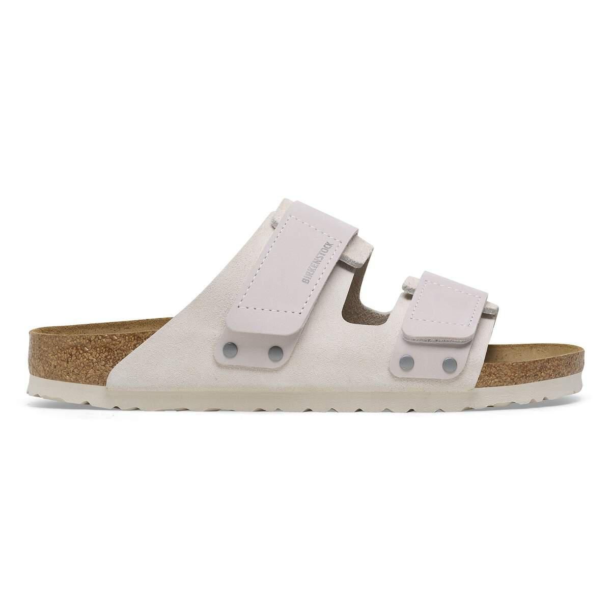 버켄스탁 누벅 레더 벨크로 슬라이드 샌들 1024800/1024822 ANTIQUE WHITE - 상품 이미지