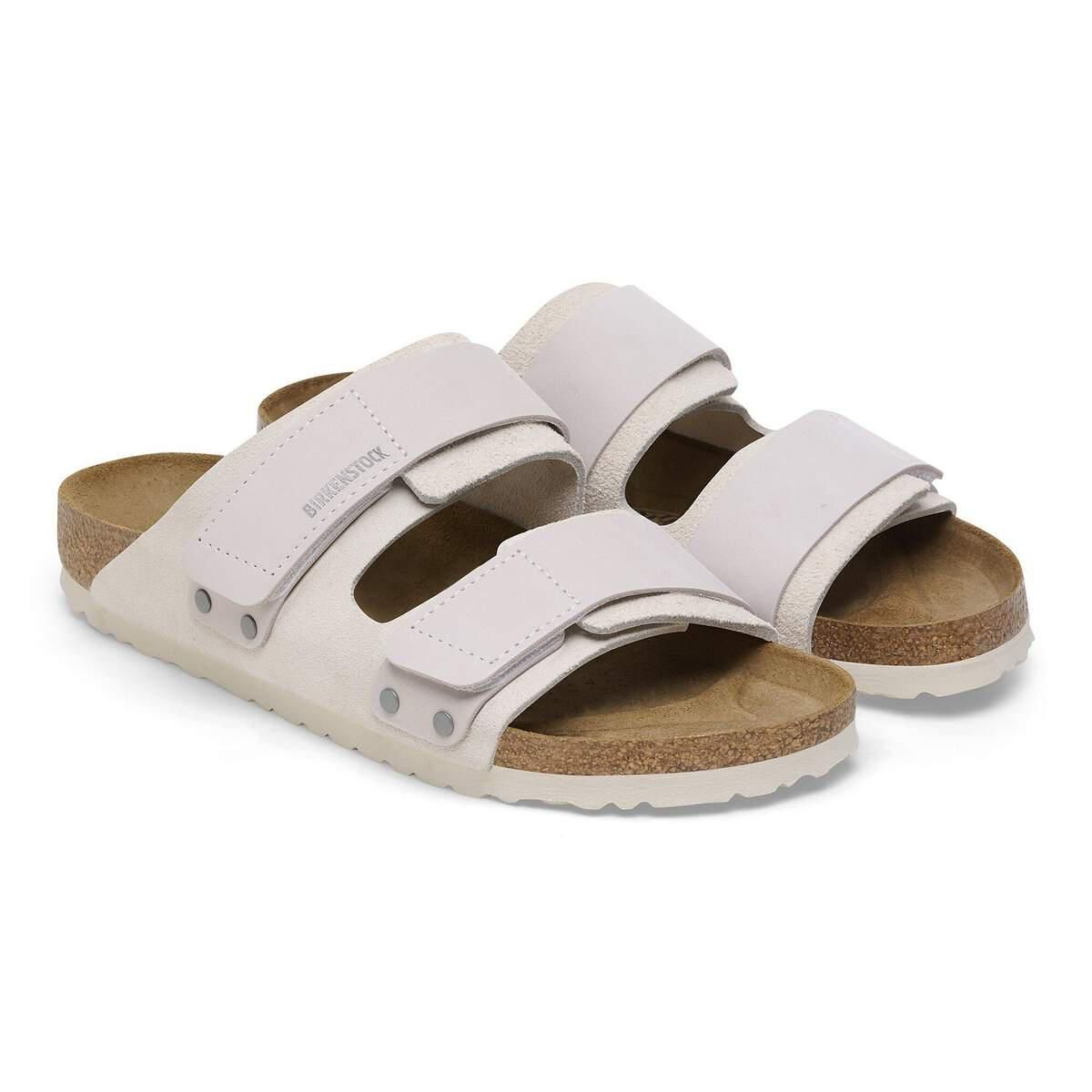 버켄스탁 누벅 레더 벨크로 슬라이드 샌들 1024800/1024822 ANTIQUE WHITE 이미지 6