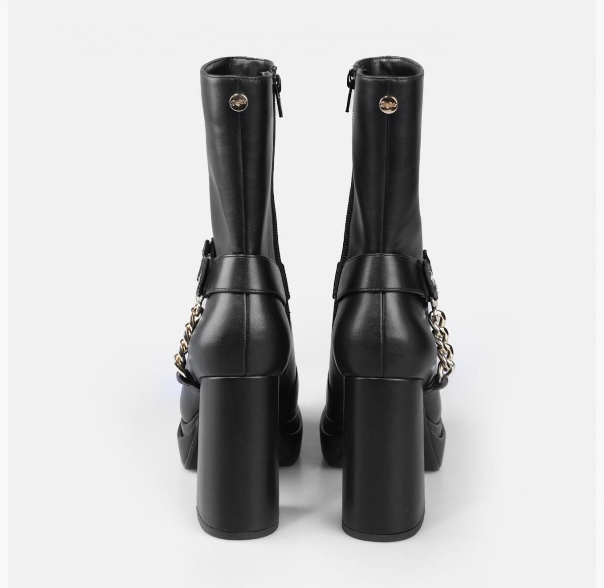 버팔로 바이커 플랫폼 청키힐 비건레더 앵클부츠 02474961 SCHWARZ - 상세 이미지 4