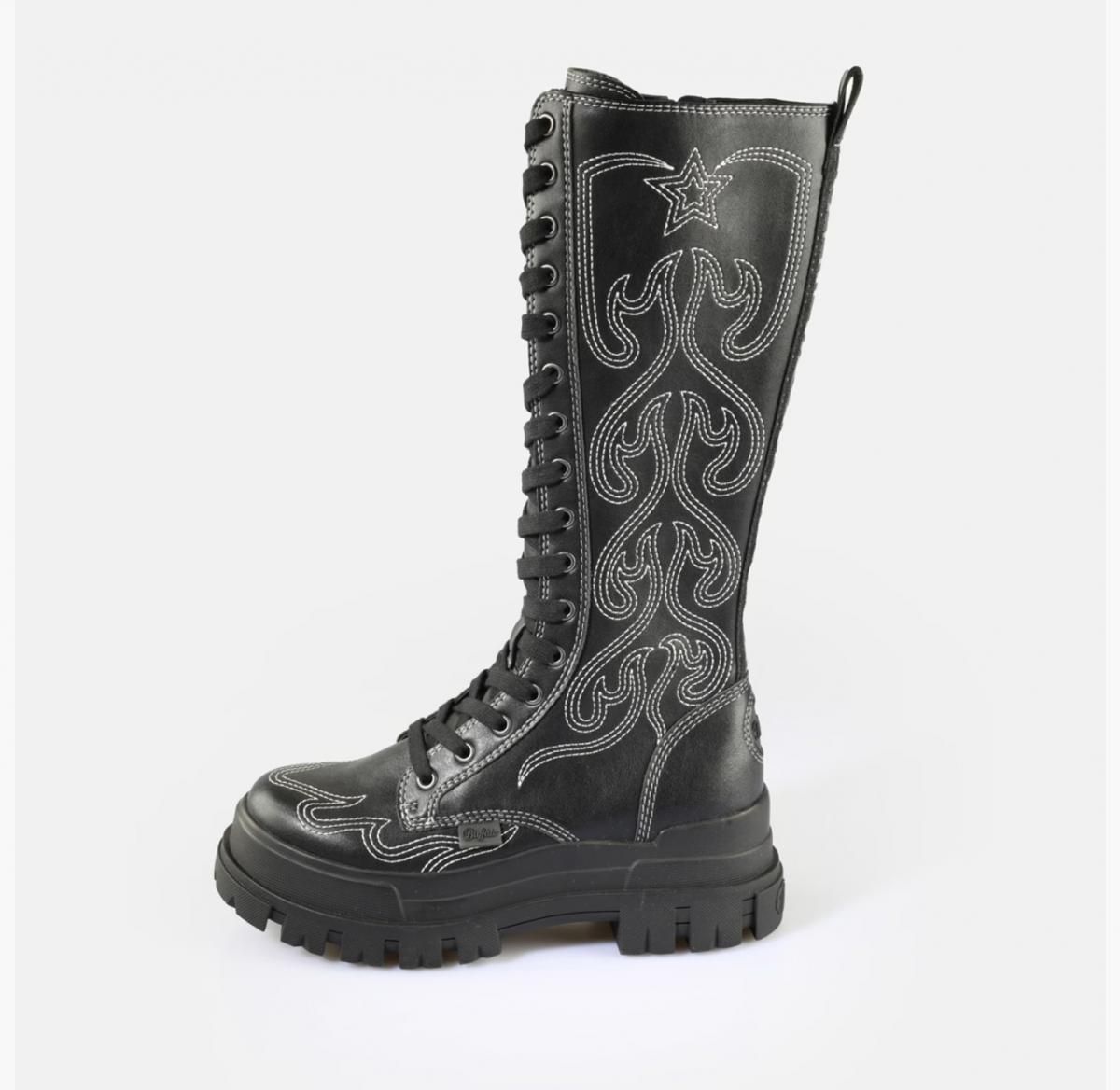 버팔로 웨스턴 테크니컬 롱 레이스업 부츠 02386088 WEISS/SCHWARZ - 상품 이미지