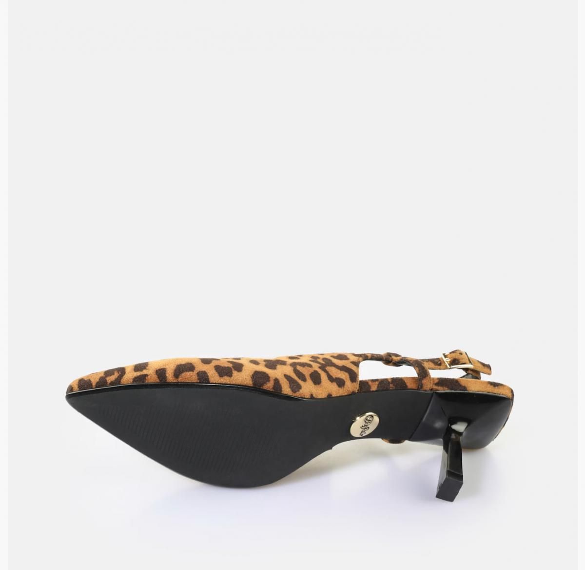 버팔로 레오파드 슬링백 65cm 힐 펌프스 02437666 BRAUN 이미지 6