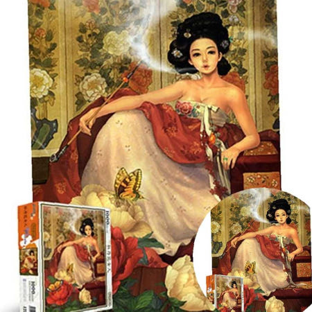 퍼즐라이프 1000피스 우나영 목단화 여인 직소퍼즐 PL1227