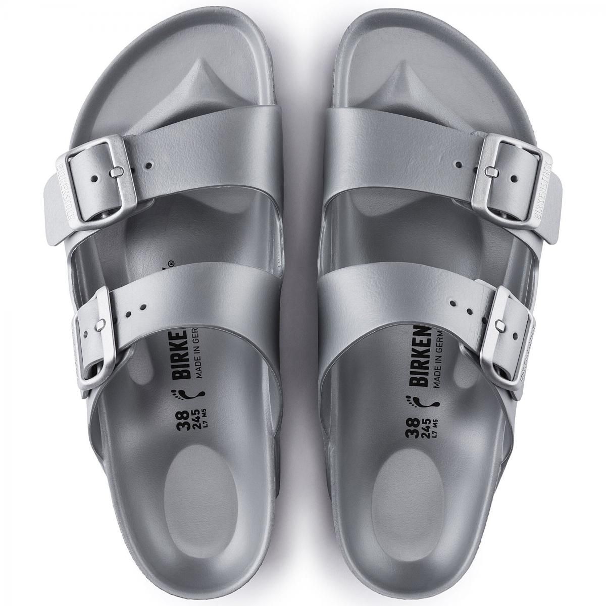 버켄스탁 라이트웨이트 테크니컬 EVA 스트랩 샌들 Arizona 1003490/1003491 METALLIC SILVER - 상세 이미지 4