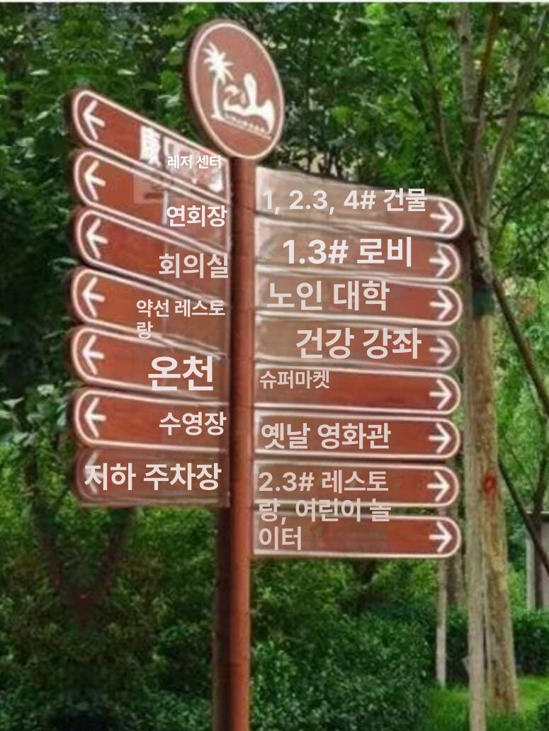 공원 방향 표시판 관광지 길안내 옥외 도로 안내 사인물 - 상세 이미지 3
