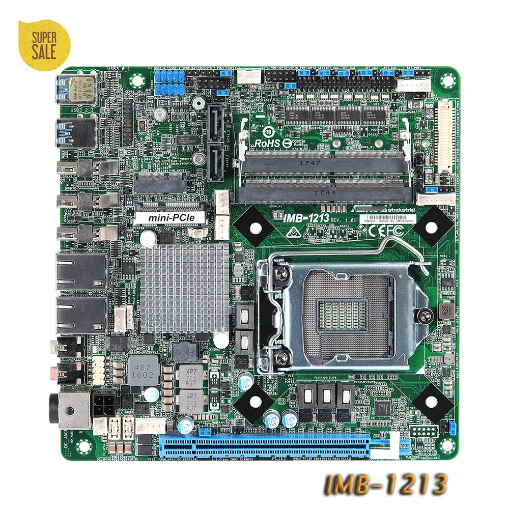 ASRock호환 Mini-ITX 산업마더보드 칩셋 1511핀 Q370 DDR4 64GBIMB-1213