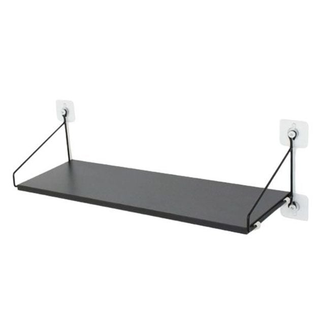 셋탑박스 거치대 공유기 와이파이 벽 선반 블랙 60cm - 상품 이미지