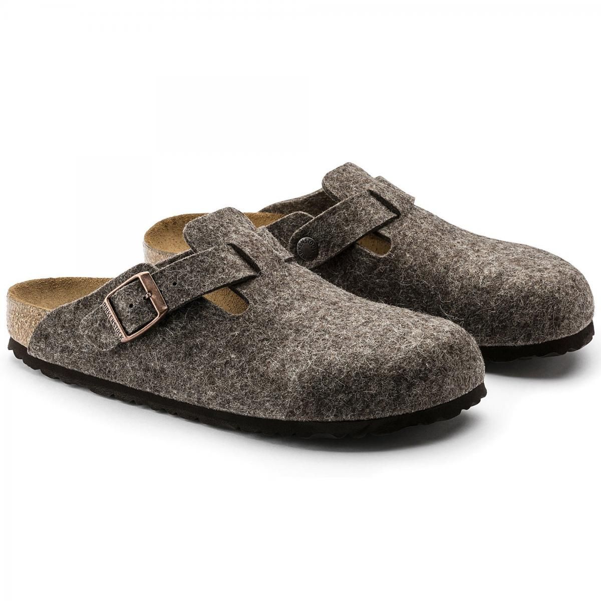 버켄스탁 프리미엄 울펠트 스트랩 클로그 슬리퍼 Boston Wool 0160581/0160583 CACAO 이미지 7