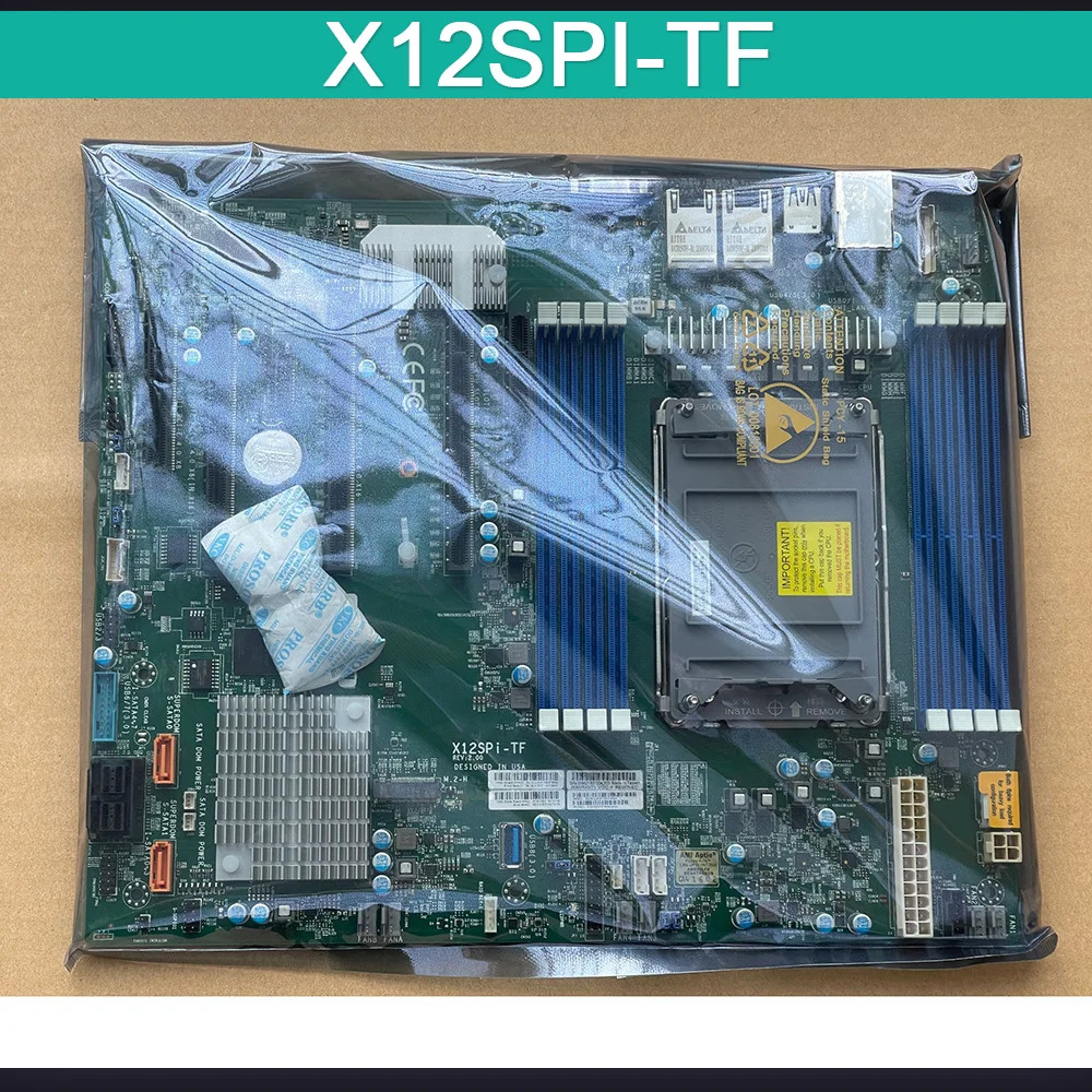 Supermicro MBD-X12SPI-TF-B LGA4189 IPMI서버 마더보드. M.2 C621A TPM VROC 지원 8375 X12SPI-TF