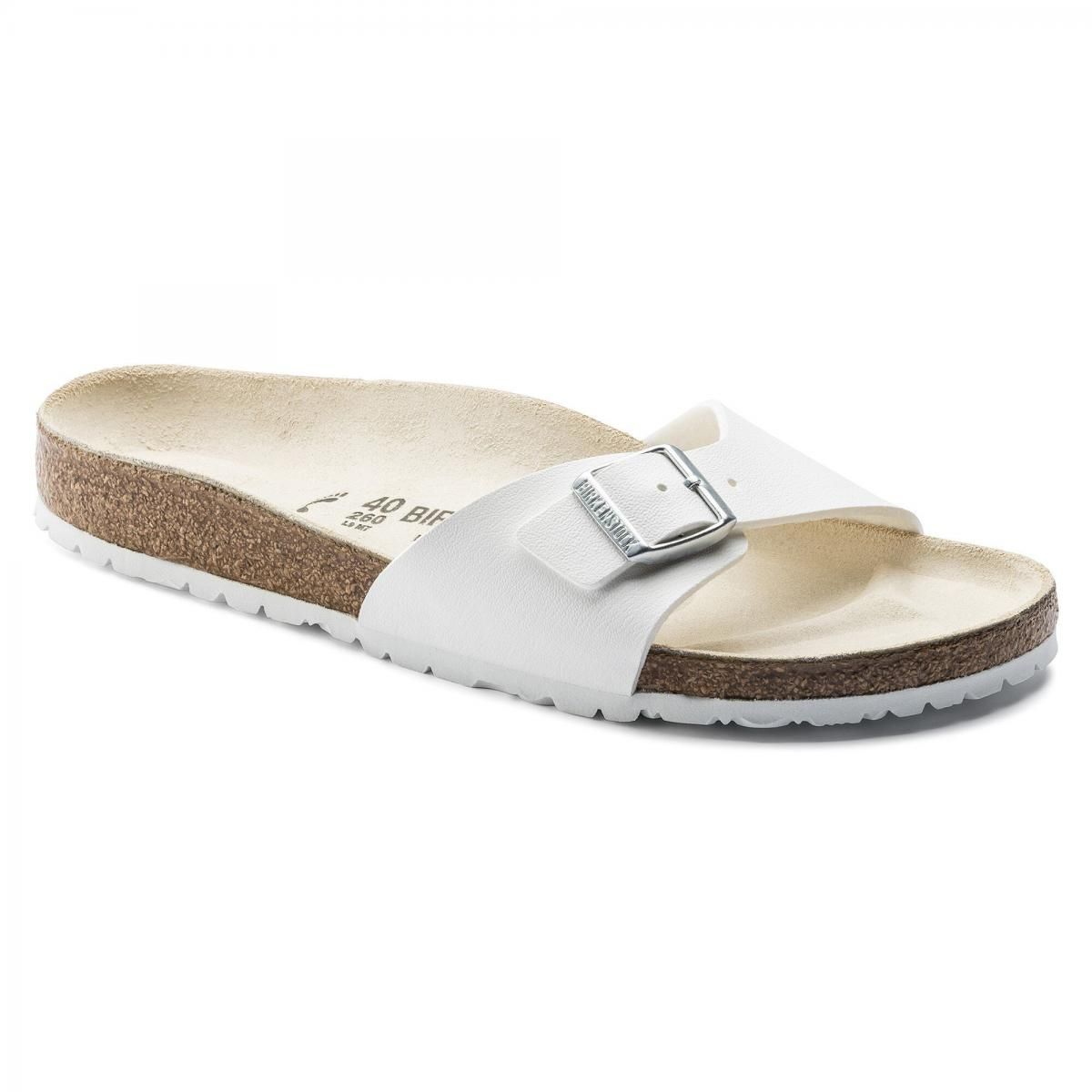 버켄스탁 베이직 컴포트 슬라이드 샌들 Madrid BirkoFlor 0040731/0040733 WEISS - 상세 이미지 2