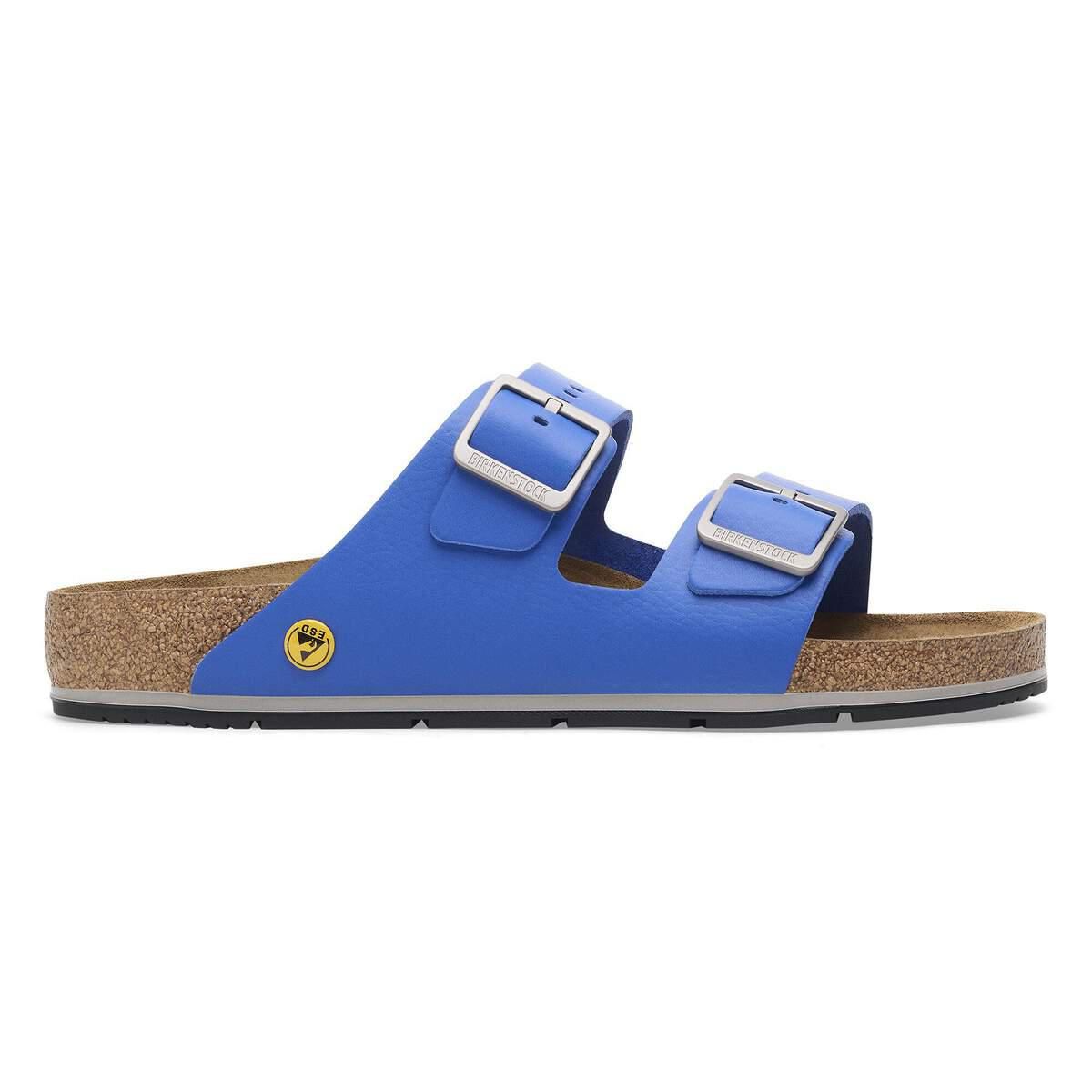 버켄스탁 애리조나 ESD 스트랩 샌들 내추럴 레더 코팅 1028961/1028962 ULTRA BLUE - 메인 이미지