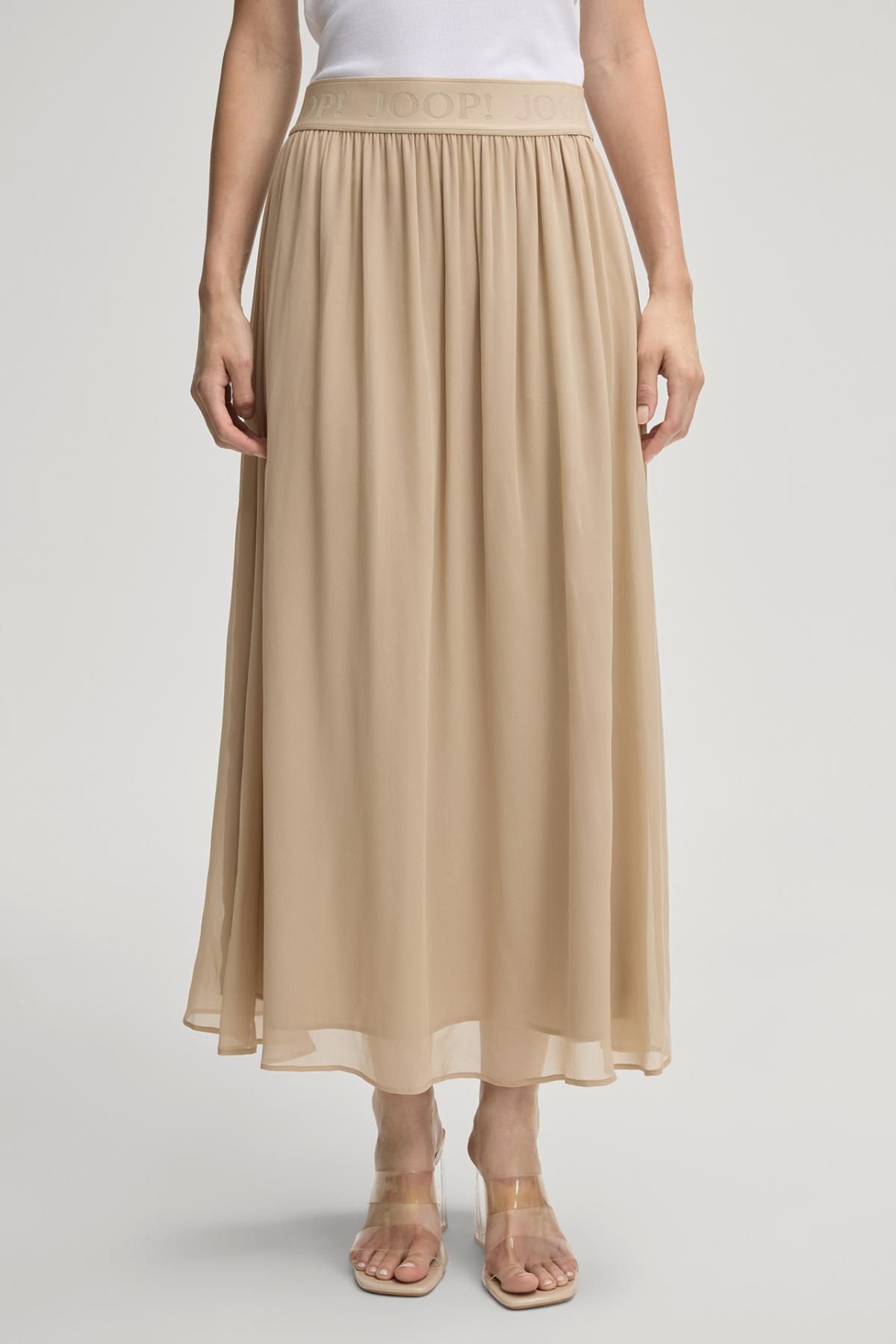 윱 플루이드 크레이프 미디 스커트 베이지 30047649-10019834-231 BEIGE - 상세 이미지 2