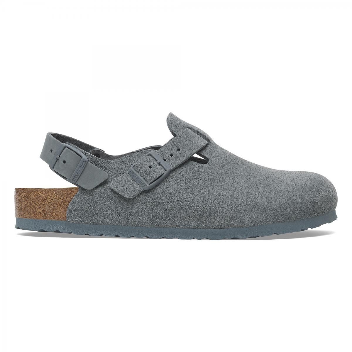 버켄스탁 프리미엄 스웨이드 벨트 스트랩 클로그 1029217/1029149 BASALT GRAY - 메인 이미지