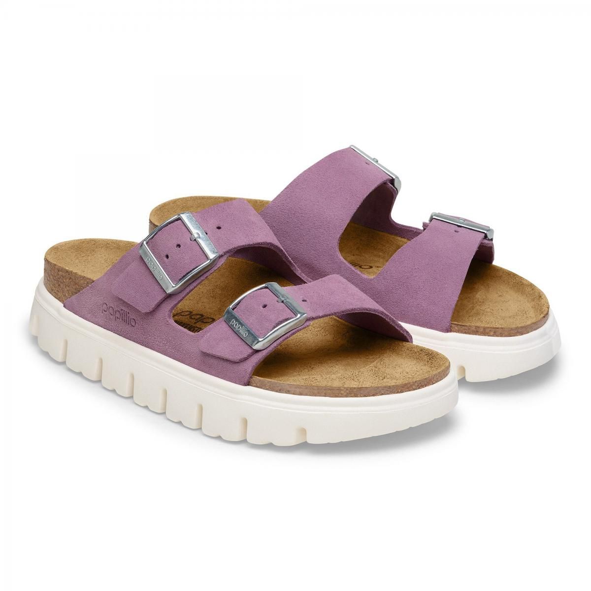 파필리오 플랫폼 벨벳 스트랩 샌들 Arizona Platform Suede Leather 1030582 MAUVE - 상세 이미지 5