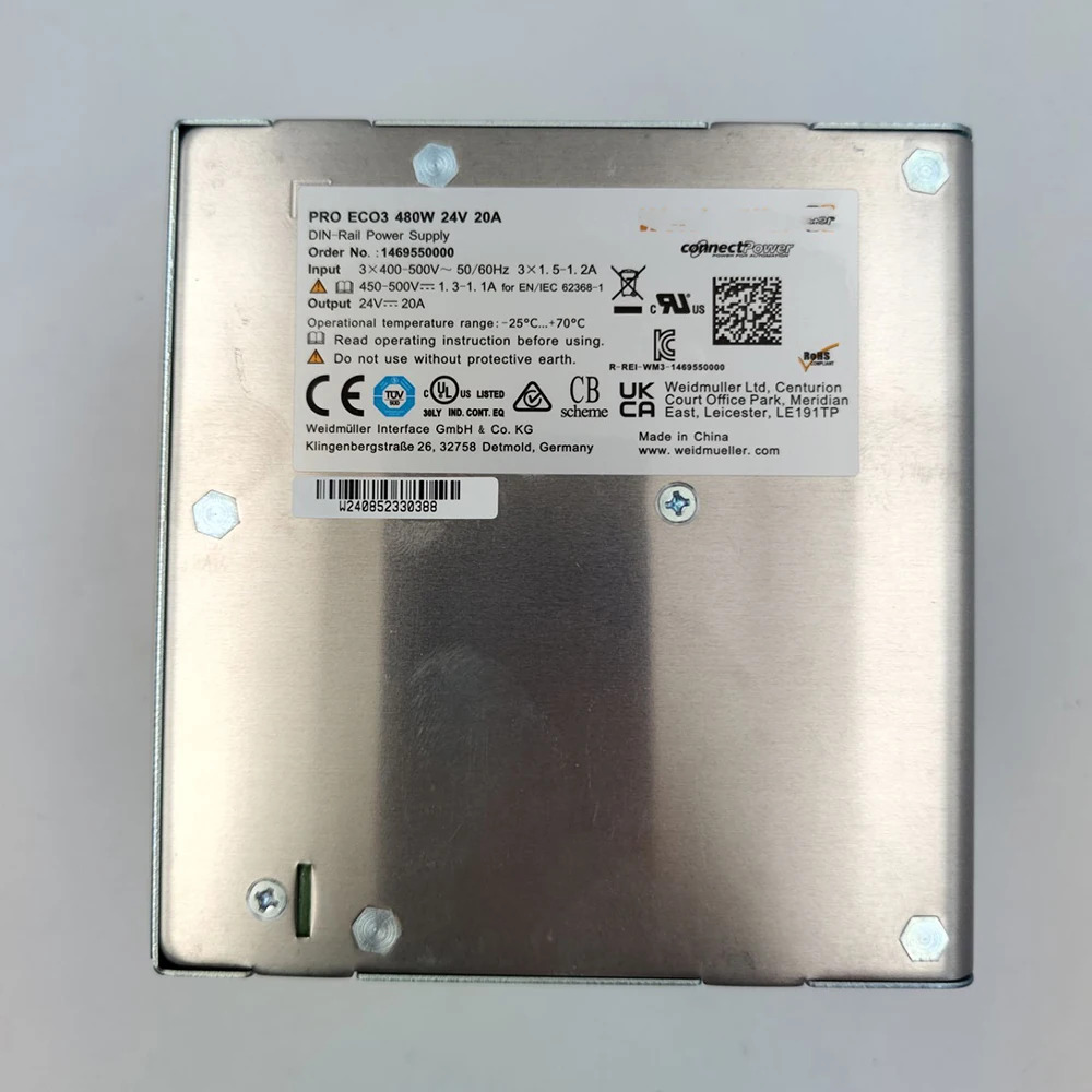1469550000 WeidmullerPSPRO ECO3 480W 24V 20A DIN 레일 전원공급장치 3상 전원