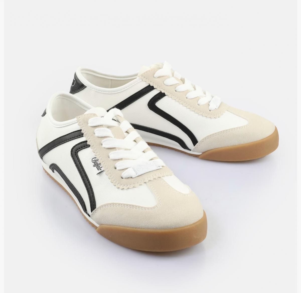 버팔로 비건 경량 메모리폼 로우탑 스니커즈 Java 02424999 WEISS/SCHWARZ/BEIGE - 상세 이미지 3