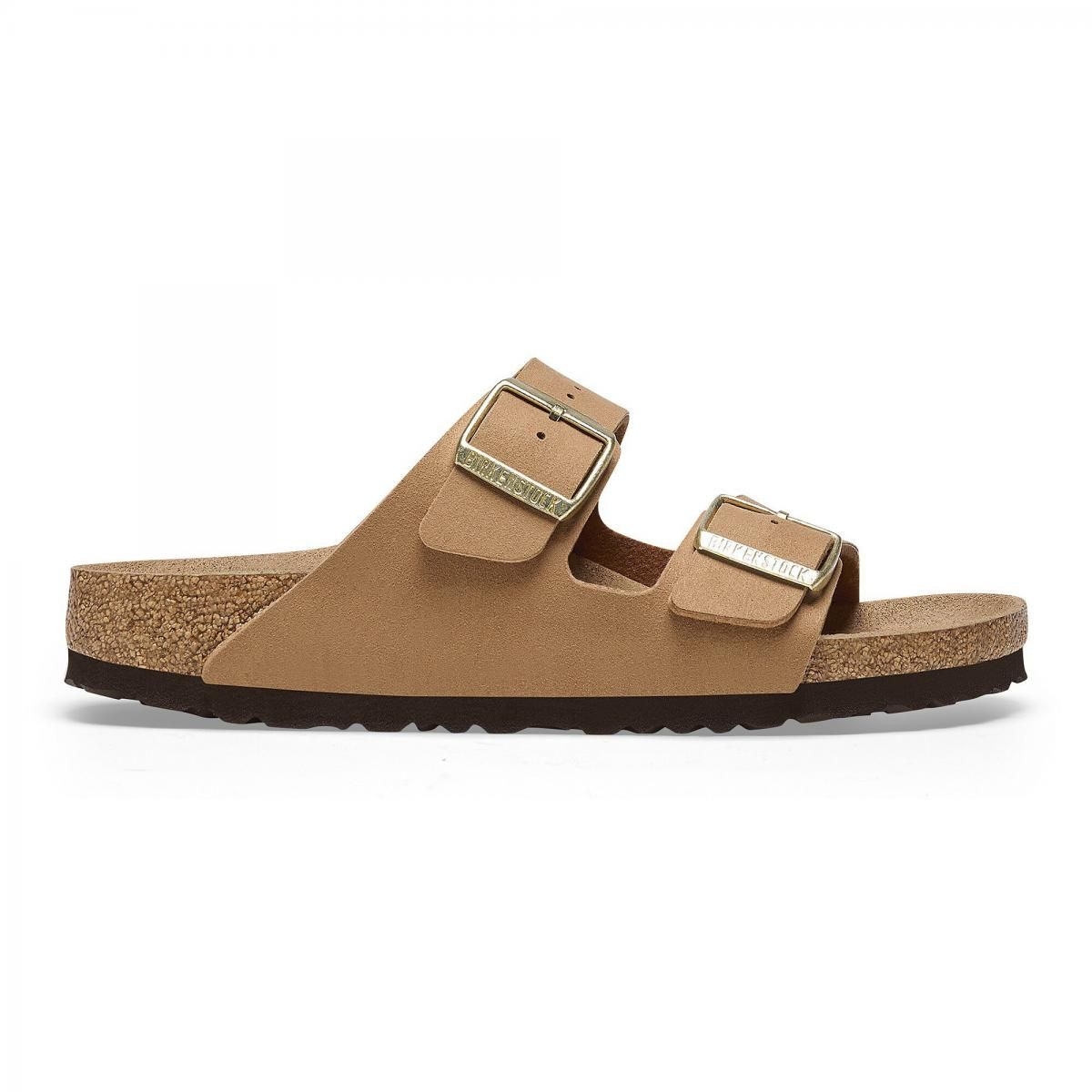 버켄스탁 비건 스트랩샌들 Arizona Synthetik 1023997/1024015 SOFT BIRKI VEGAN PECAN - 상품 이미지