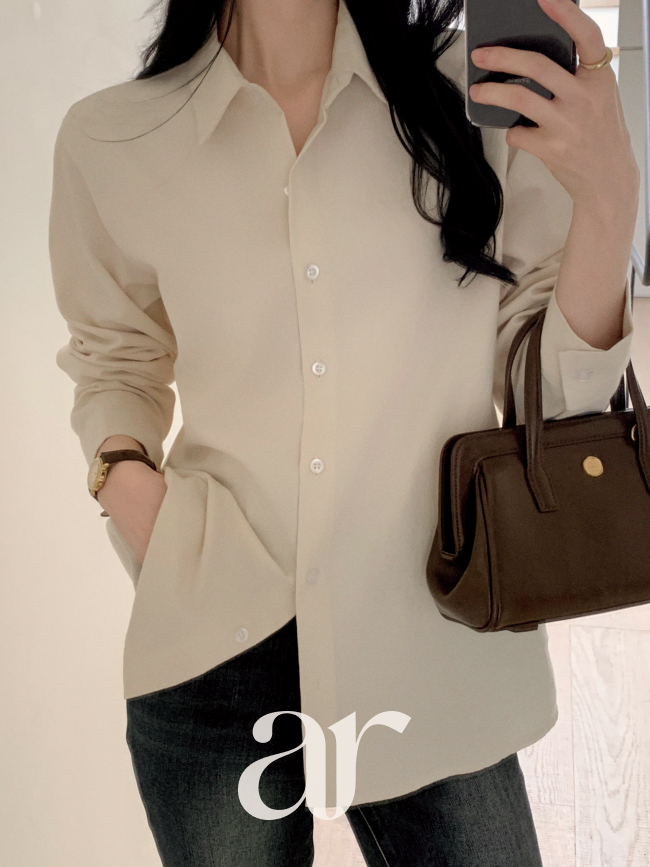 (포근) 기모 베이직 무지 긴팔 셔츠 bs8522 이미지 2