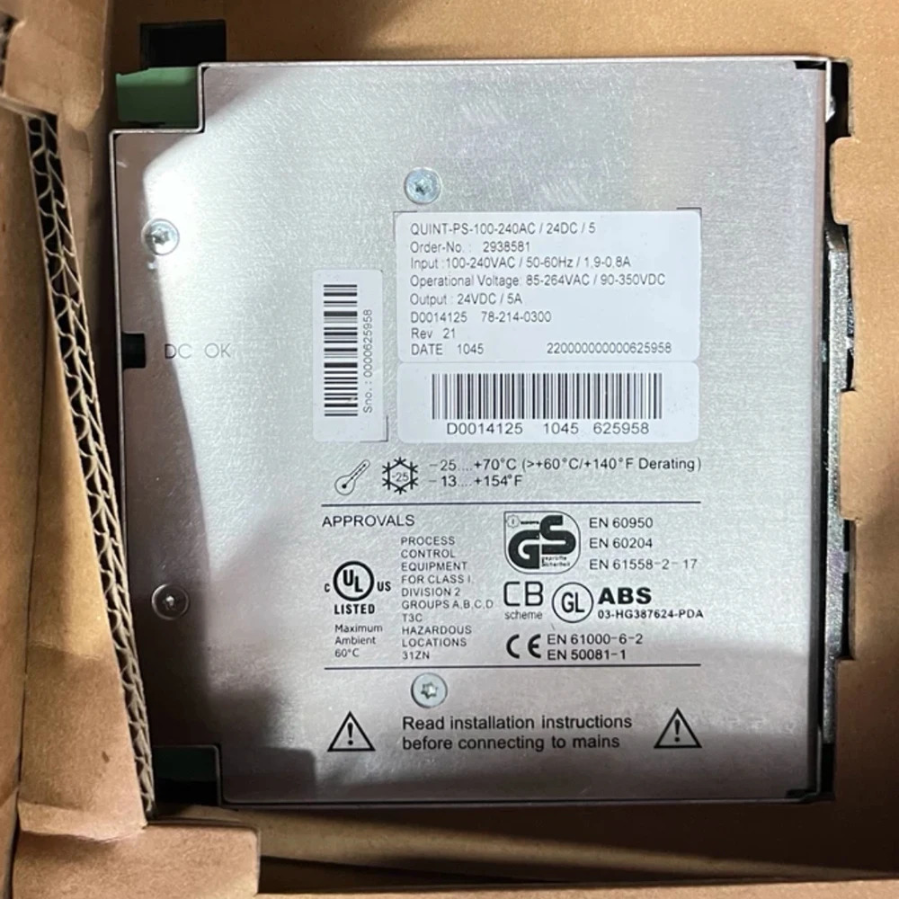 2938581 Phoenix 스위칭 전원공급장치QUINT-PS-100-240AC/24DC/5 QUINT POWER 24VDC/5A