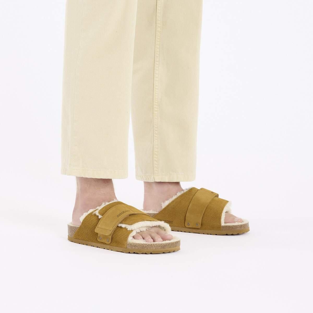 버켄스탁 교토 시어링 스웨이드 슬라이드 샌들 1028178/1028214 CORDUROY CORK BROWN - 상세 이미지 5