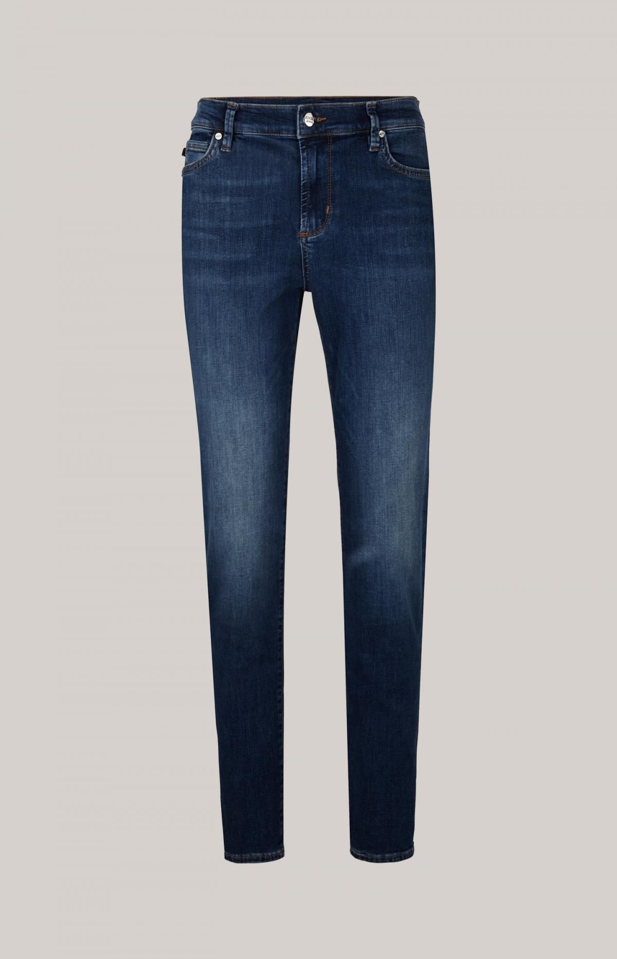 윱 테크니컬 스트레치 미디 웨이스트 슬림핏 중청 데님 스키니 청바지 30027473-10011921-425 DENIM BLUE 이미지 6