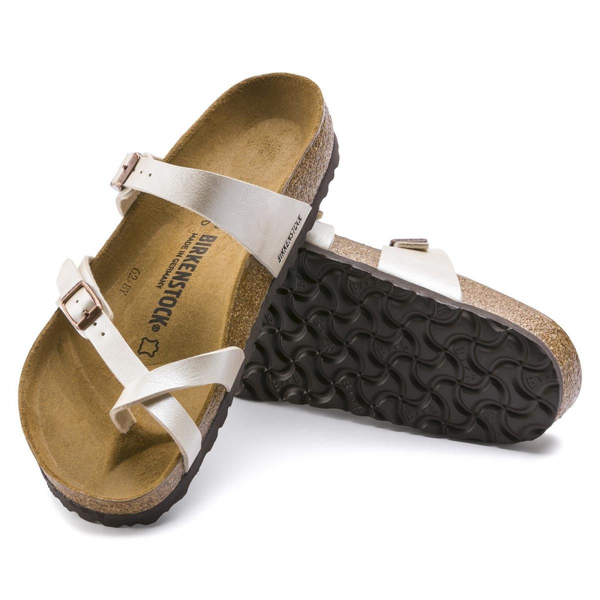 버켄스탁 실버 스트랩 컴포트 Mayari BirkoFlor 샌들 0071661/1020664 GRACEFUL PEARL WHITE - 상세 이미지 5