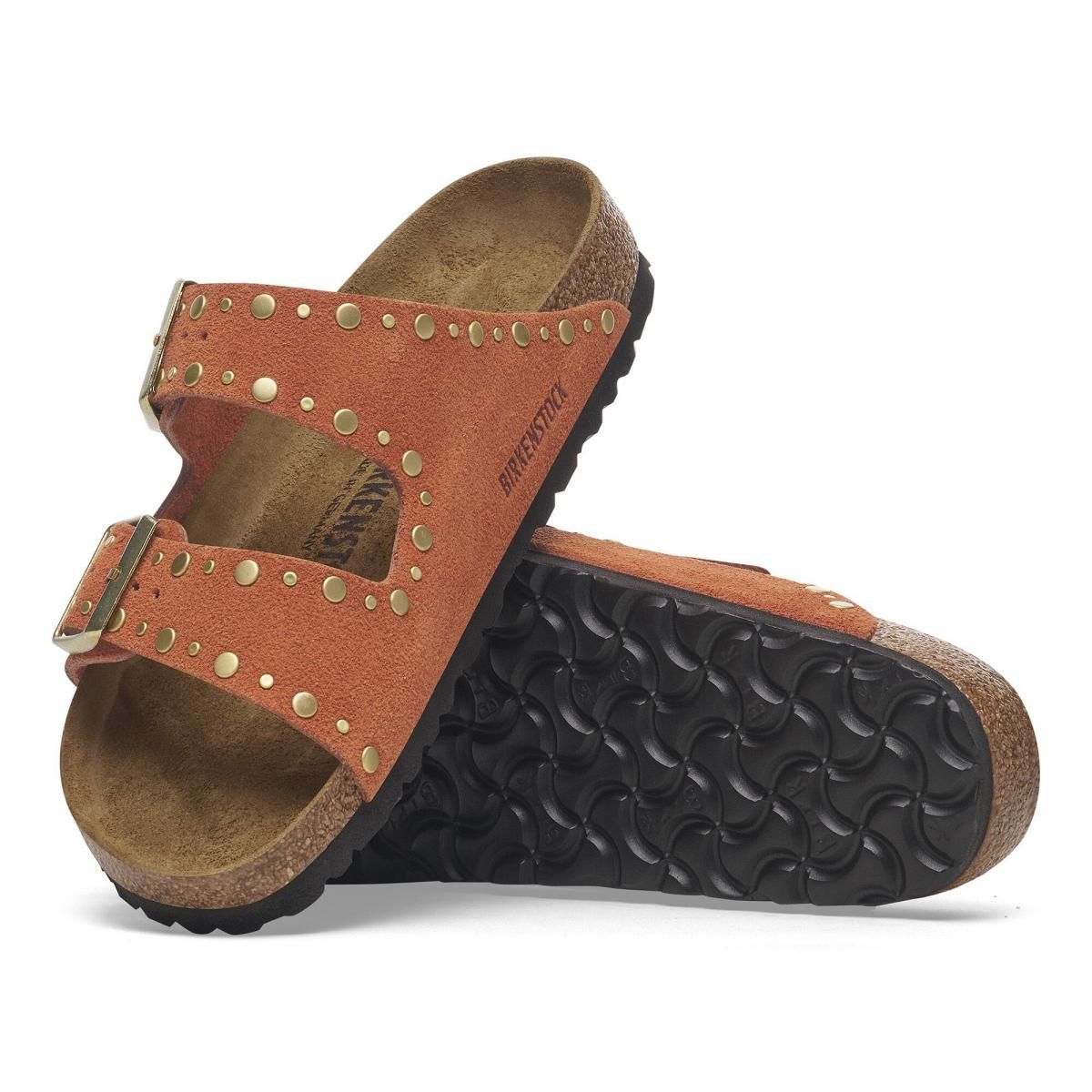 버켄스탁 스웨이드 리벳 스트랩 샌들 Arizona 1029501/1029513 DARK RUST - 상세 이미지 5
