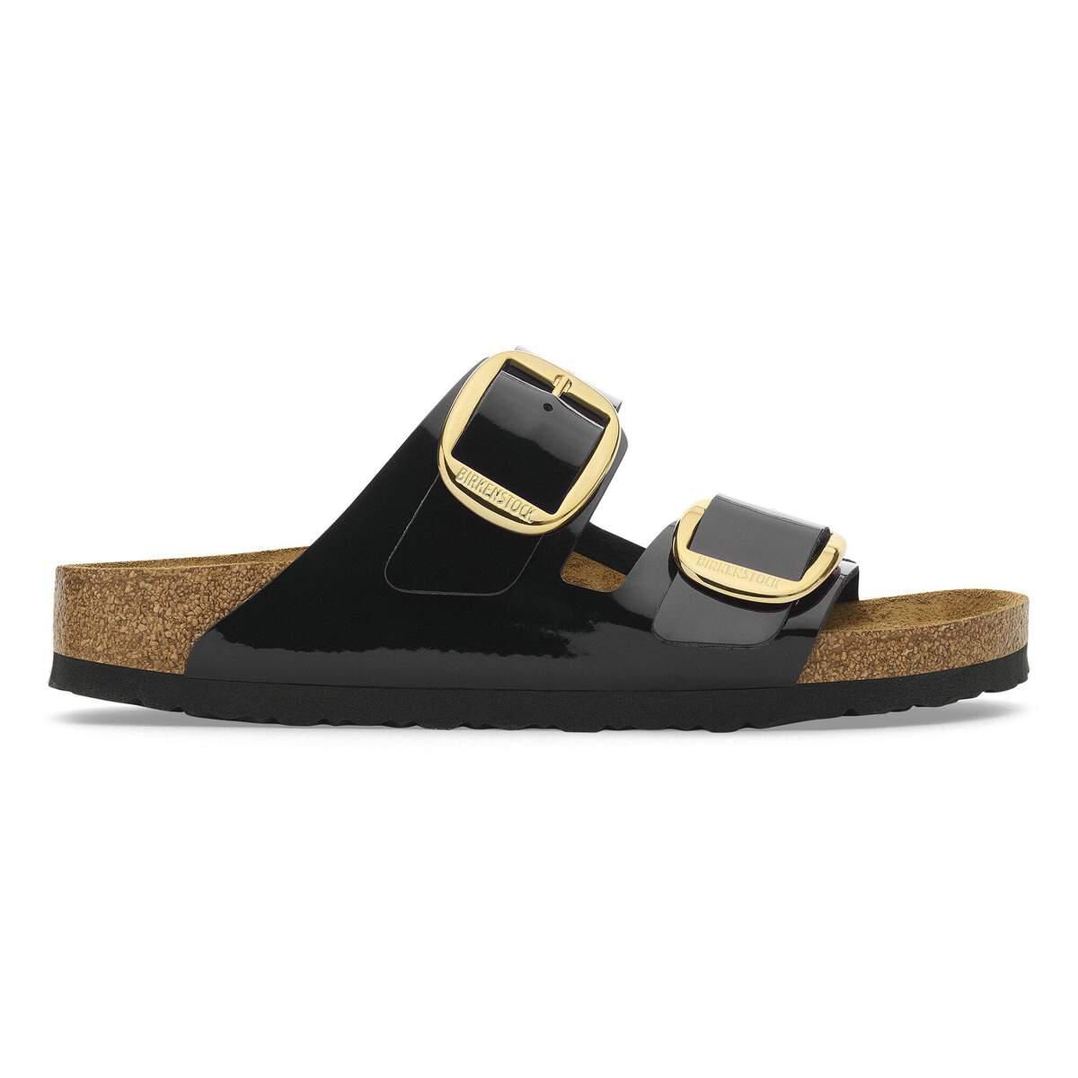 버켄스탁 애리조나 빅 버클 버코 플로어 페이턴트 샌들 1027903/1027918 PATENT BLACK/GOLD - 메인 이미지