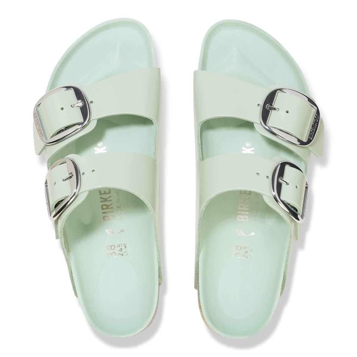 버켄스탁 빅버클 내추럴레더 페이턴트 스트랩 샌들 1026489/1026495 HIGH-SHINE SURF GREEN - 상세 이미지 3