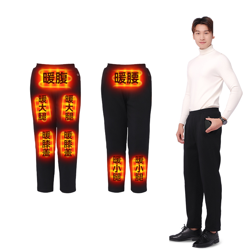 겨울 발열바지 팬츠 방풍 보온 작업복바지 밴딩 남여 M 남성용 8구역 보조배터리미포함 - 상품 이미지