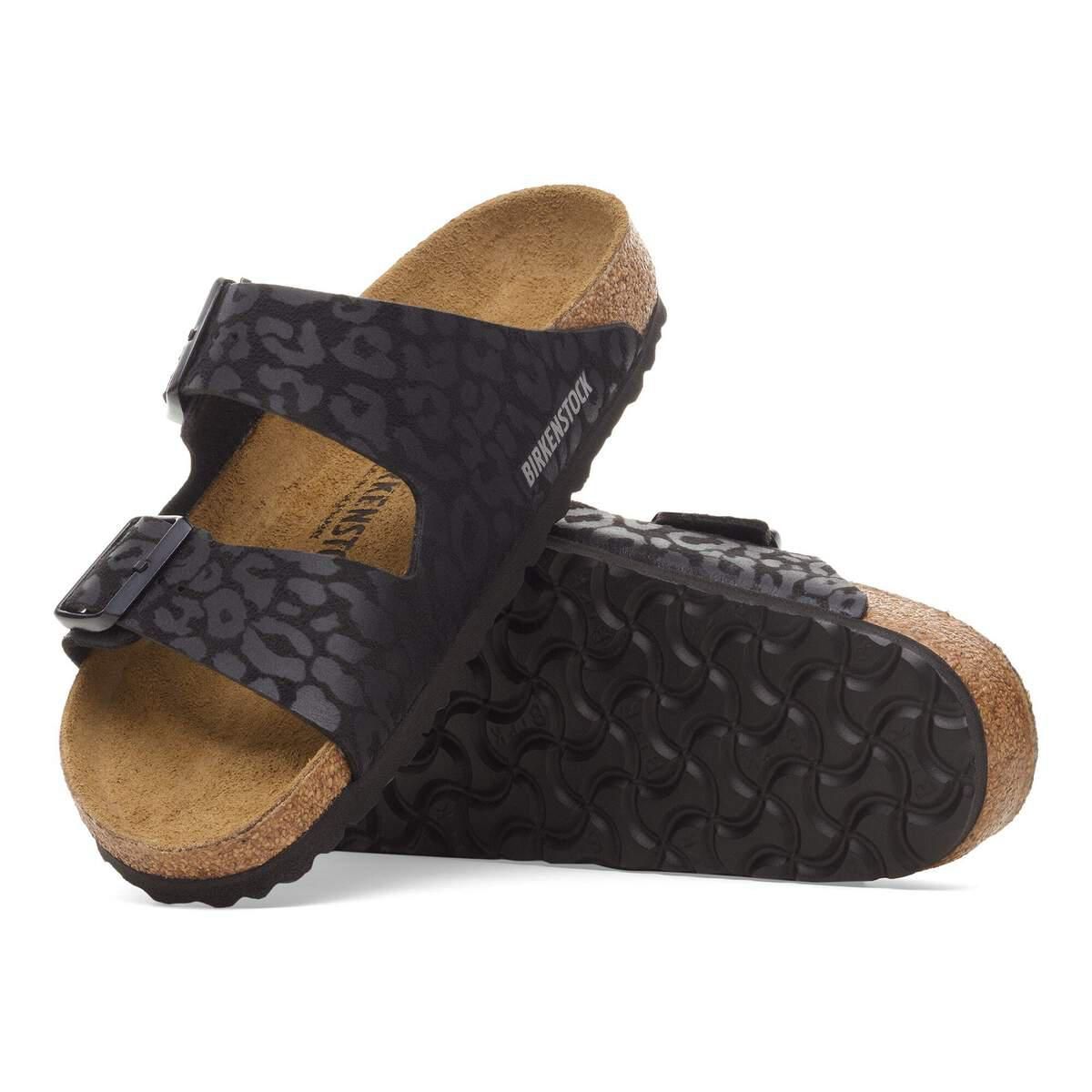 버켄스탁 레오파드 패턴 스트랩 샌들 Arizona BS Synthetik 1030498/1030563 LEO BLACK - 상세 이미지 5