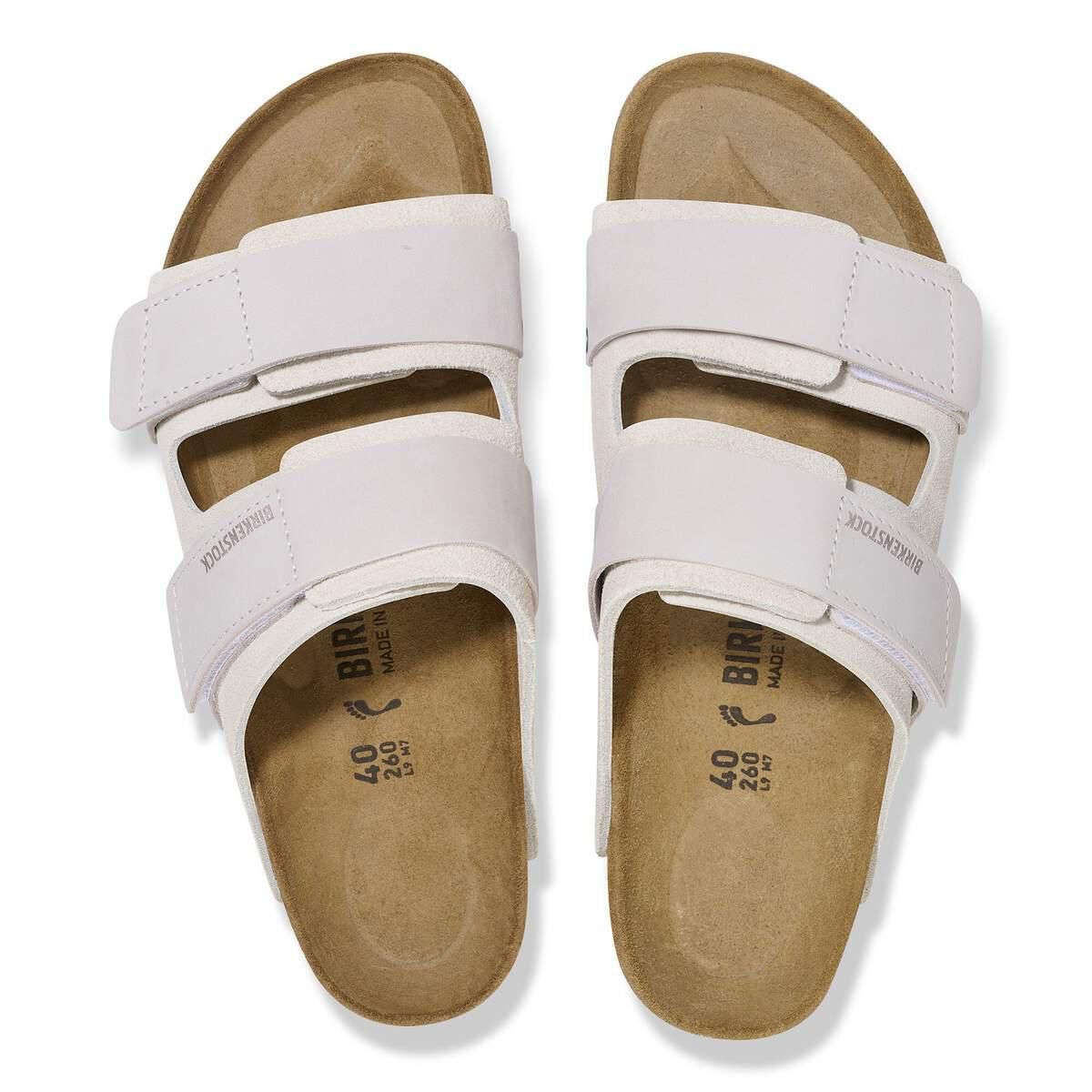 버켄스탁 누벅 레더 벨크로 슬라이드 샌들 1024800/1024822 ANTIQUE WHITE - 상세 이미지 3