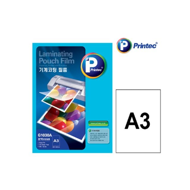 프린텍 기계코팅필름 G1030A A3 100매 150mic - 상품 이미지