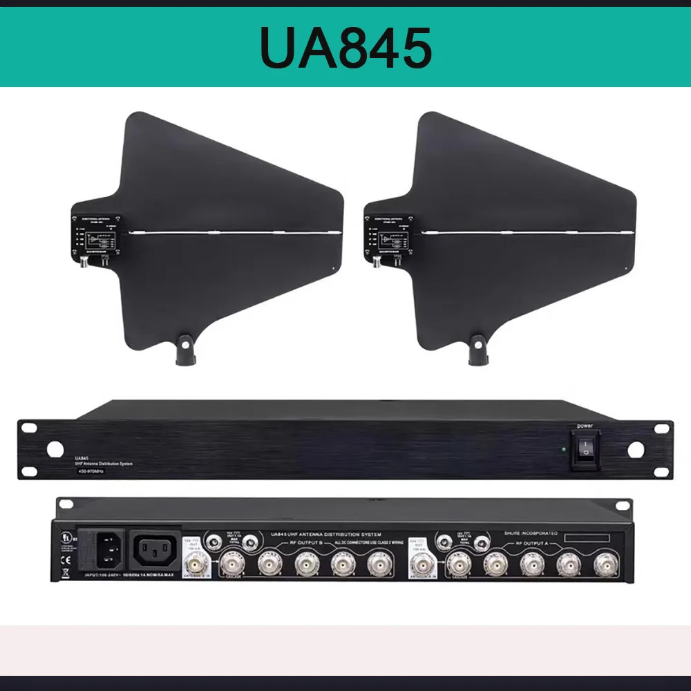 Shure 무선 마이크 신호 안테나 증폭기 UA845용