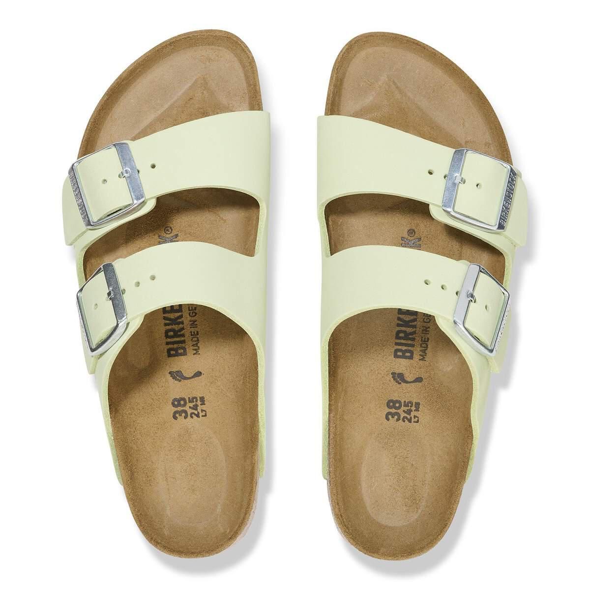 버켄스탁 아리조나 누벅 가죽 스트랩 샌들 1026687/1026710 FADED LIME - 상세 이미지 3