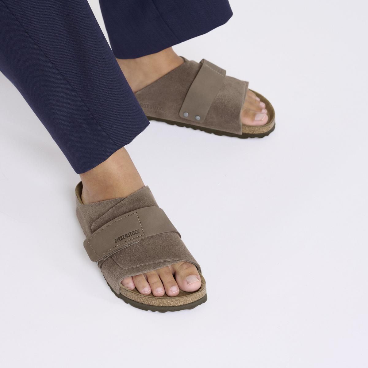 버켄스탁 컴포트 누벅레더 벨크로 스트랩 샌들 1029137/1029138 CONCRETE GRAY - 상세 이미지 4