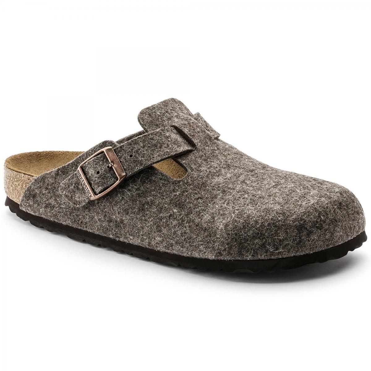 버켄스탁 프리미엄 울펠트 스트랩 클로그 슬리퍼 Boston Wool 0160581/0160583 CACAO - 상세 이미지 2